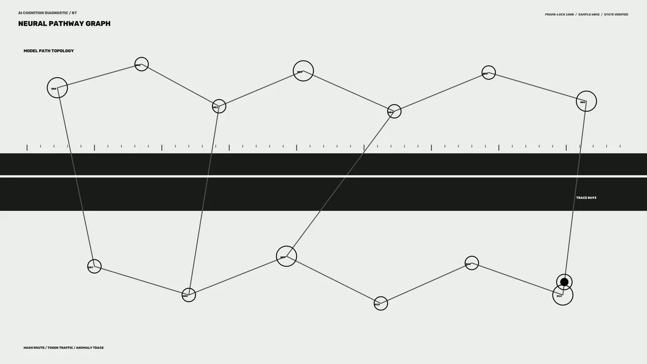 Monochrome Node Pathway Graph Sci-Fi HUD 4K Wallpaper