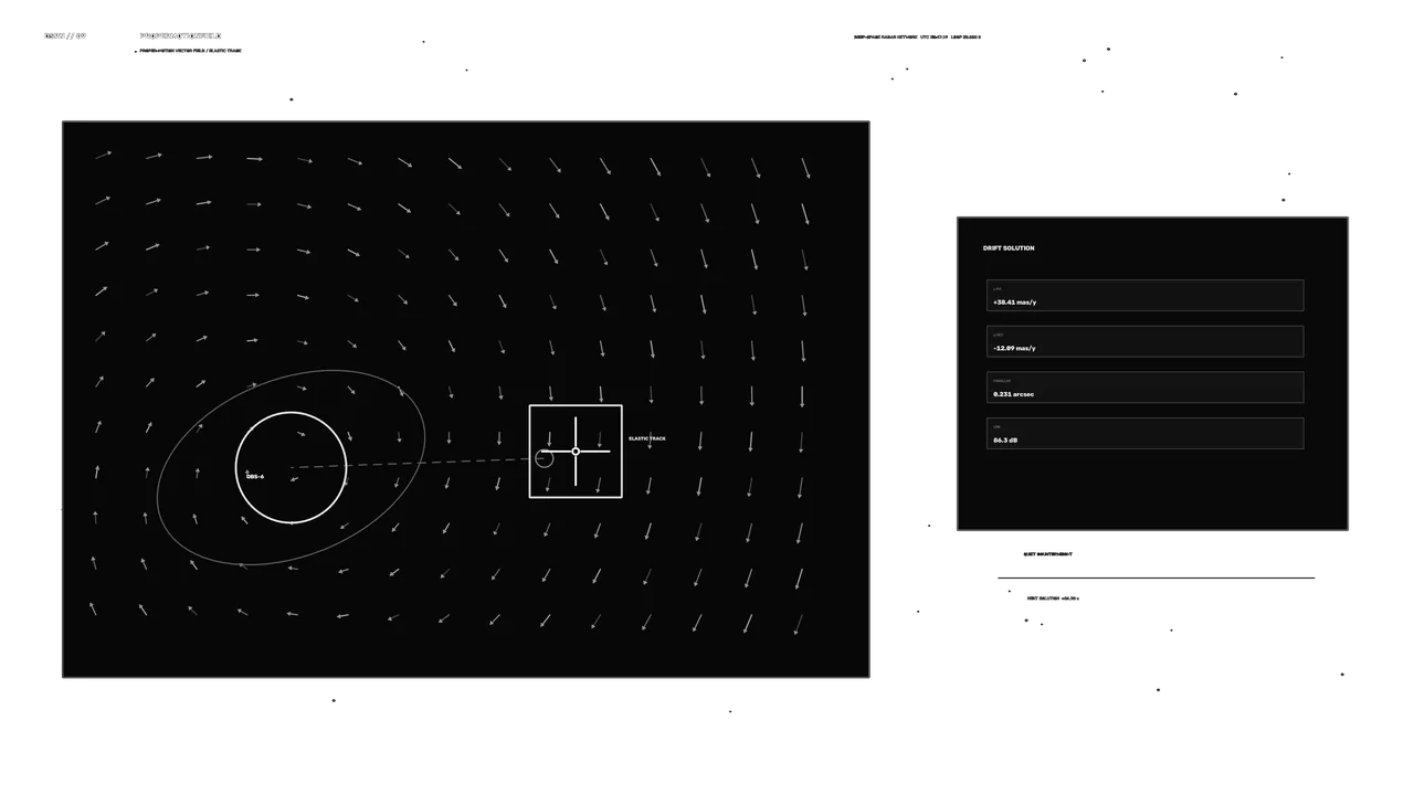 Deep Space Vector Field Telemetry HUD 4K Wallpaper