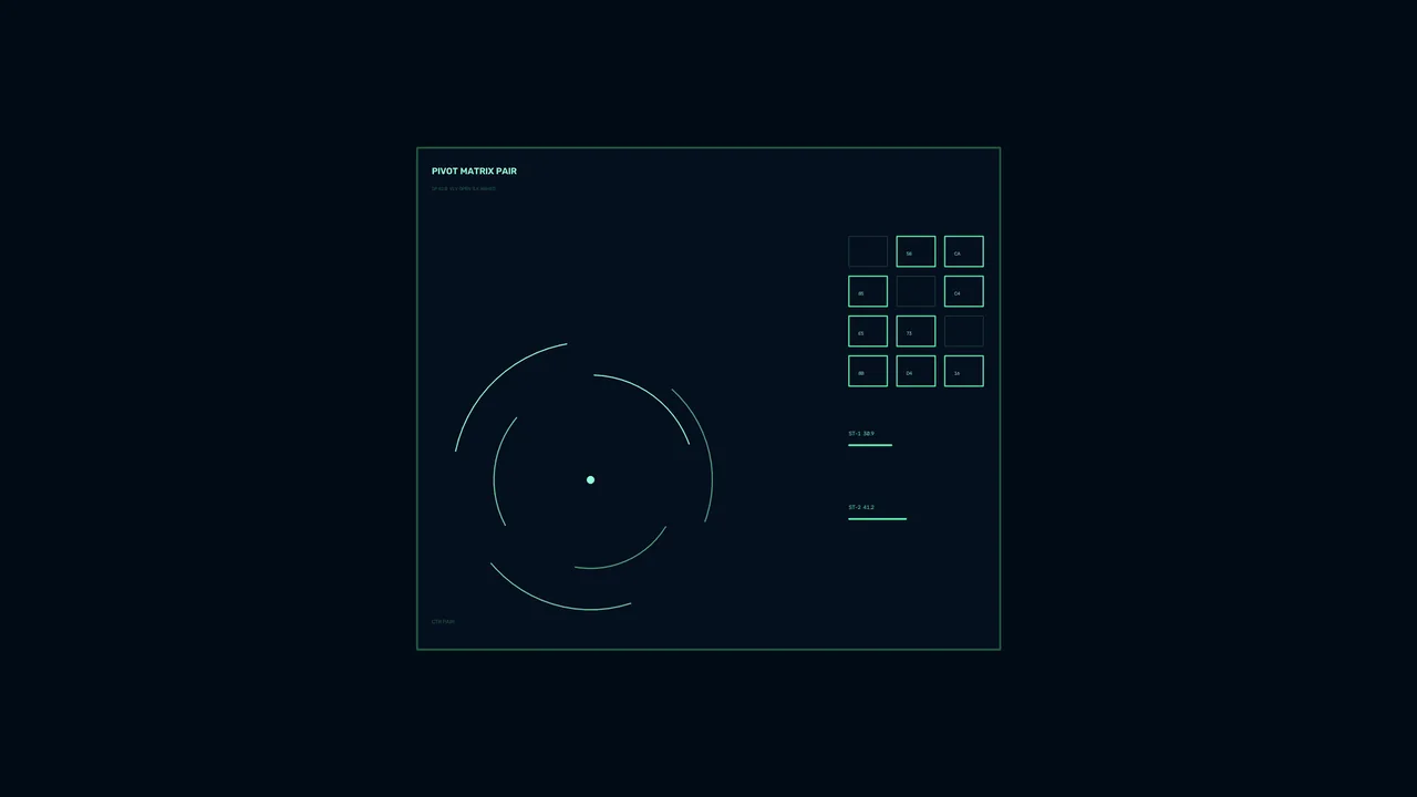 Futuristic Data Matrix Dashboard HUD 4K Wallpaper
