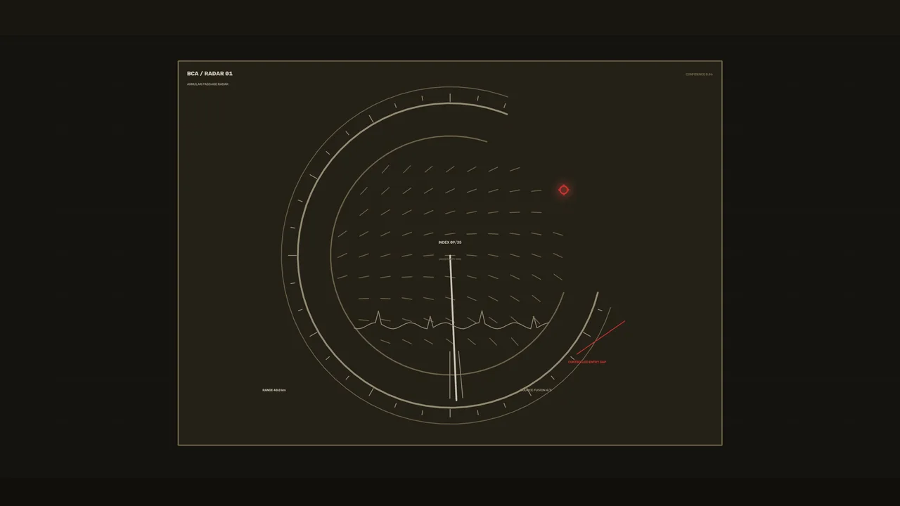 Sci-Fi Radar Analysis HUD Wallpaper with Circular Telemetry