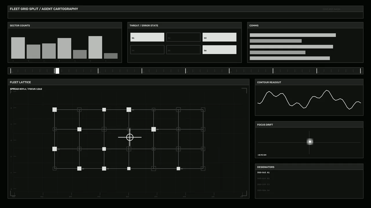 Fleet Lattice Sci-Fi HUD Dashboard 4K Wallpaper