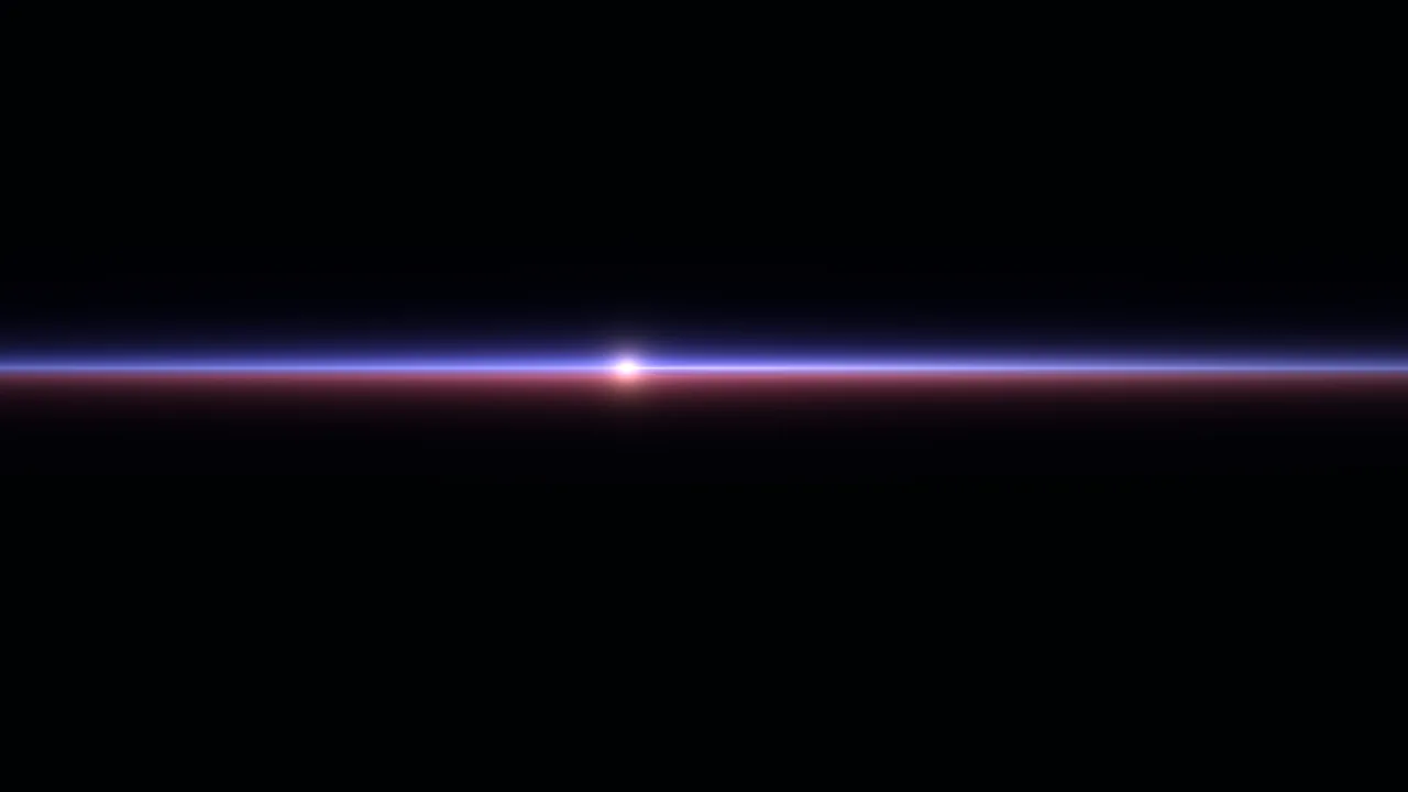 Minimal Blue and Magenta Horizon Flare on Black
