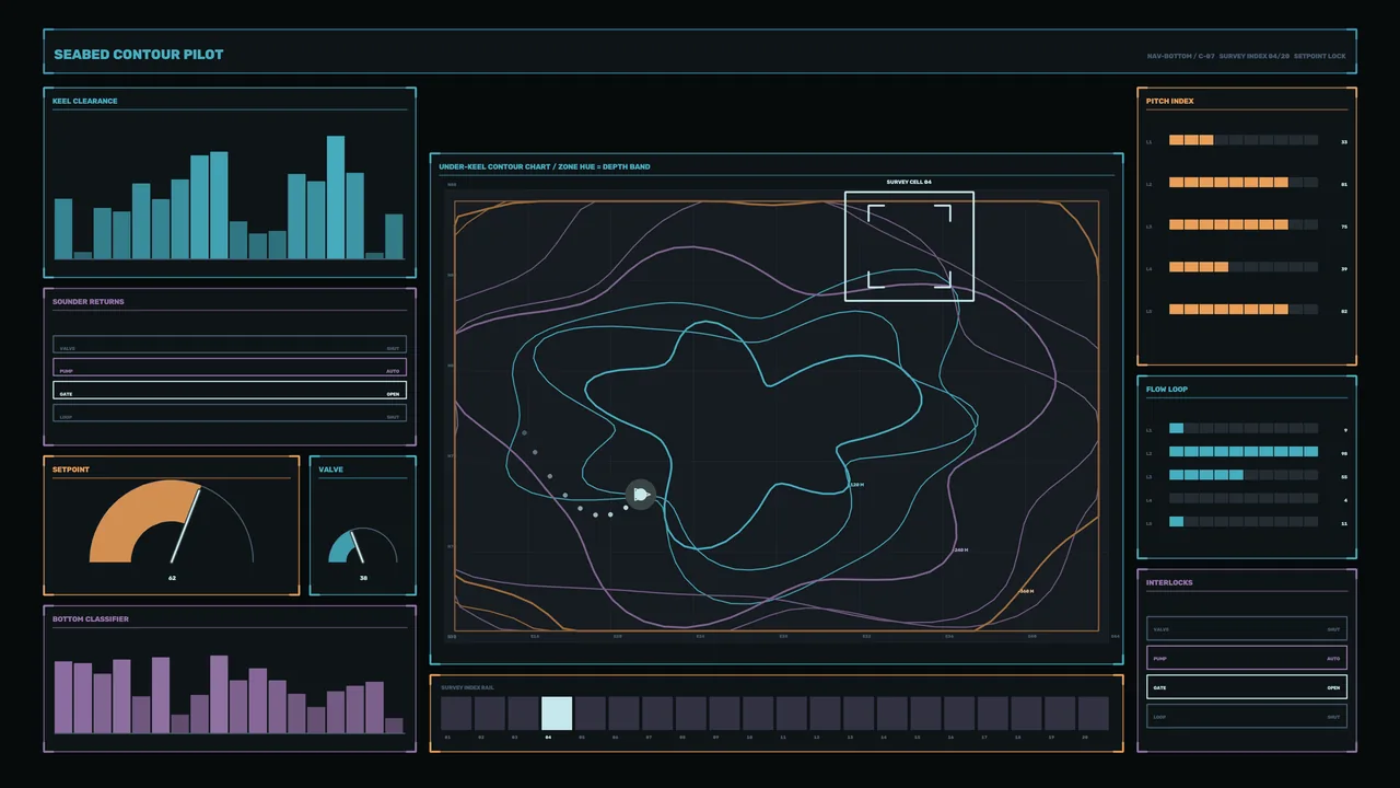 Subsea Contour Monitoring HUD 4K Sci-Fi Wallpaper