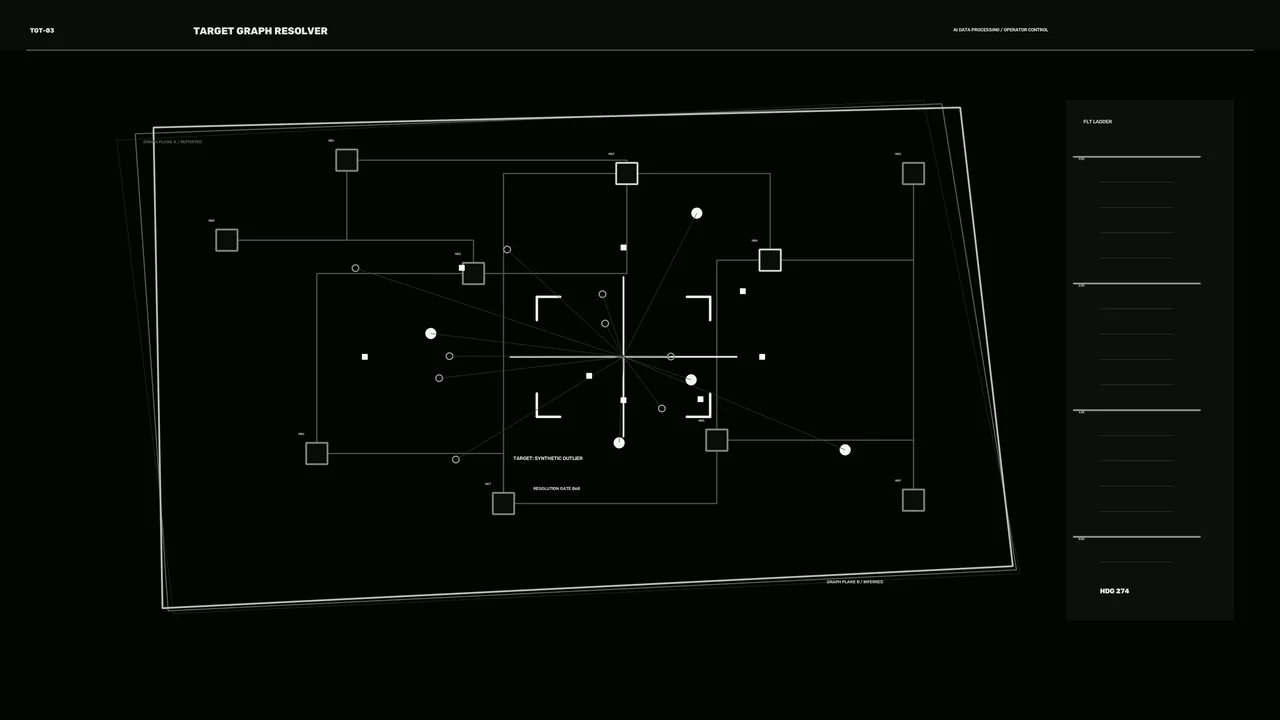 Sci-Fi Target Graph Resolver HUD 4K Wallpaper