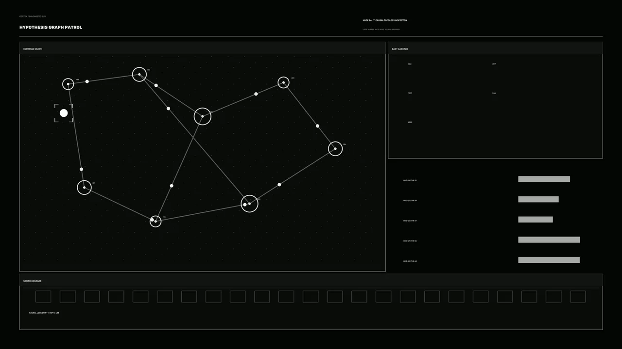 Sci-Fi Hypothesis Graph Diagnostic HUD Dashboard 4K Wallpaper