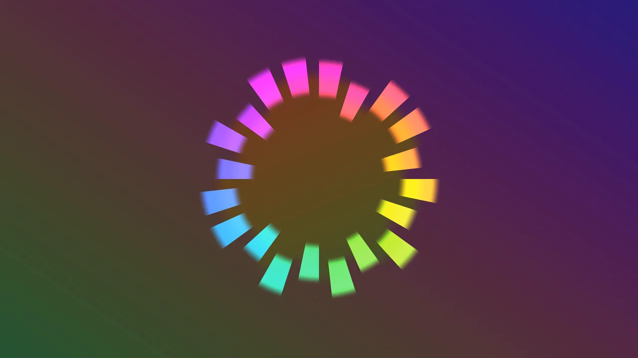 Colorful Segmented Ring Abstract 4K Wallpaper