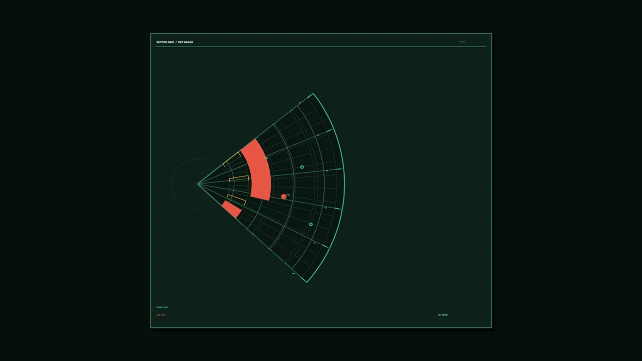 Sci-Fi Radar Detection HUD Grid 4K Wallpaper