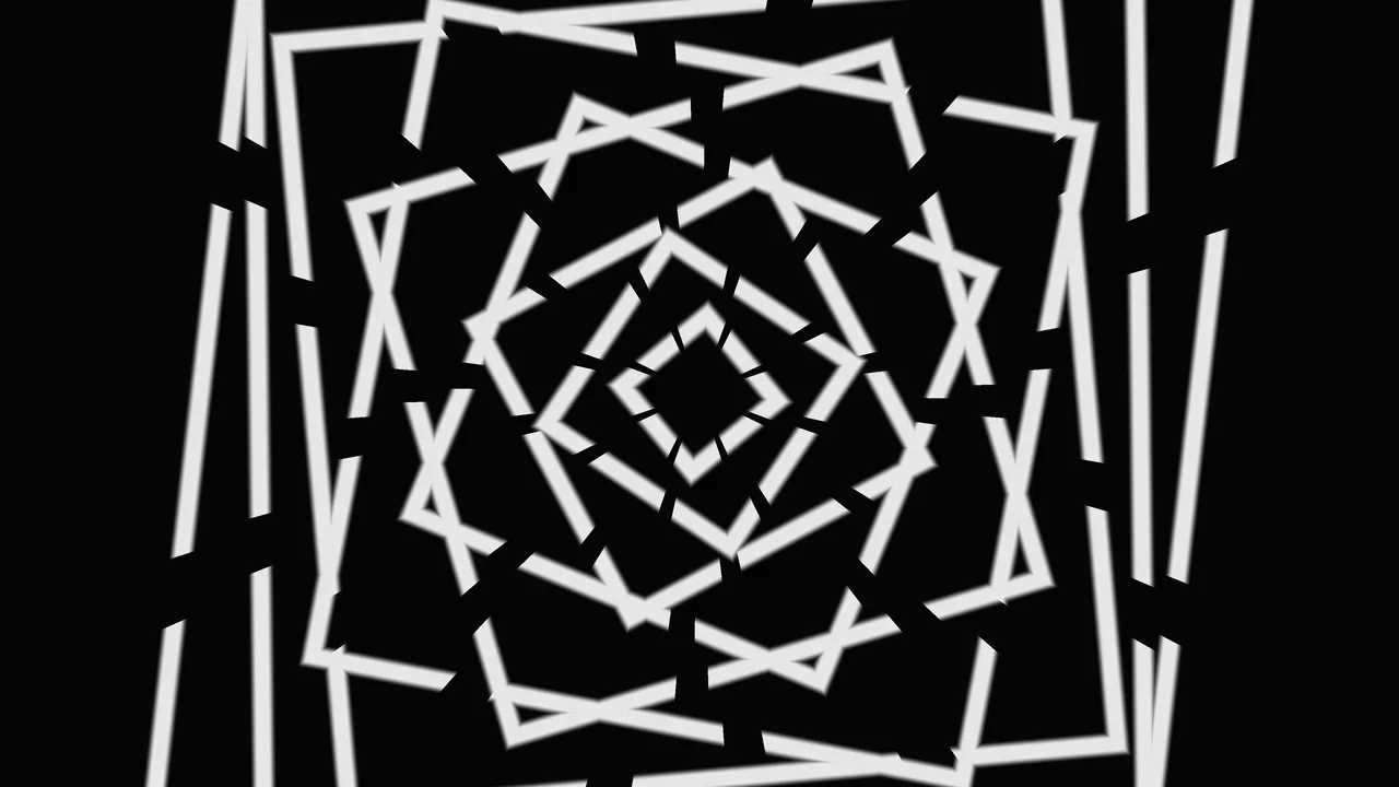 Monochrome Concentric Square Geometry