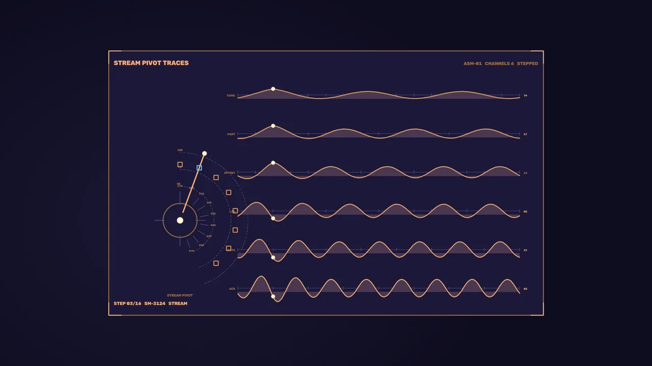Sci-Fi HUD Stream Waveform Monitor 4K Wallpaper