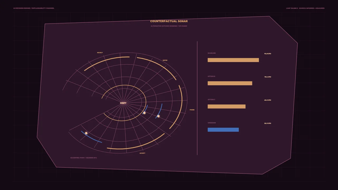 Counterfactual Sonar HUD Dashboard 4K Wallpaper