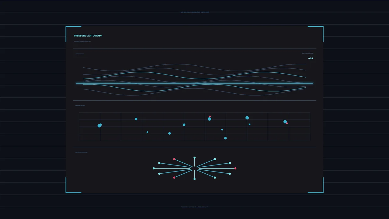 Pressure Cartograph Sci-Fi HUD Dashboard with Telemetry Graphs