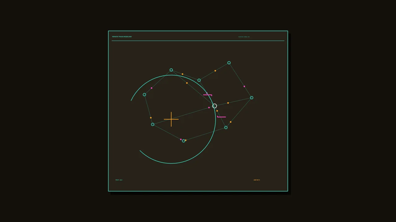 Remote Track Resolver HUD with Circular Tracking Diagram, 4K Sci-Fi Wallpaper