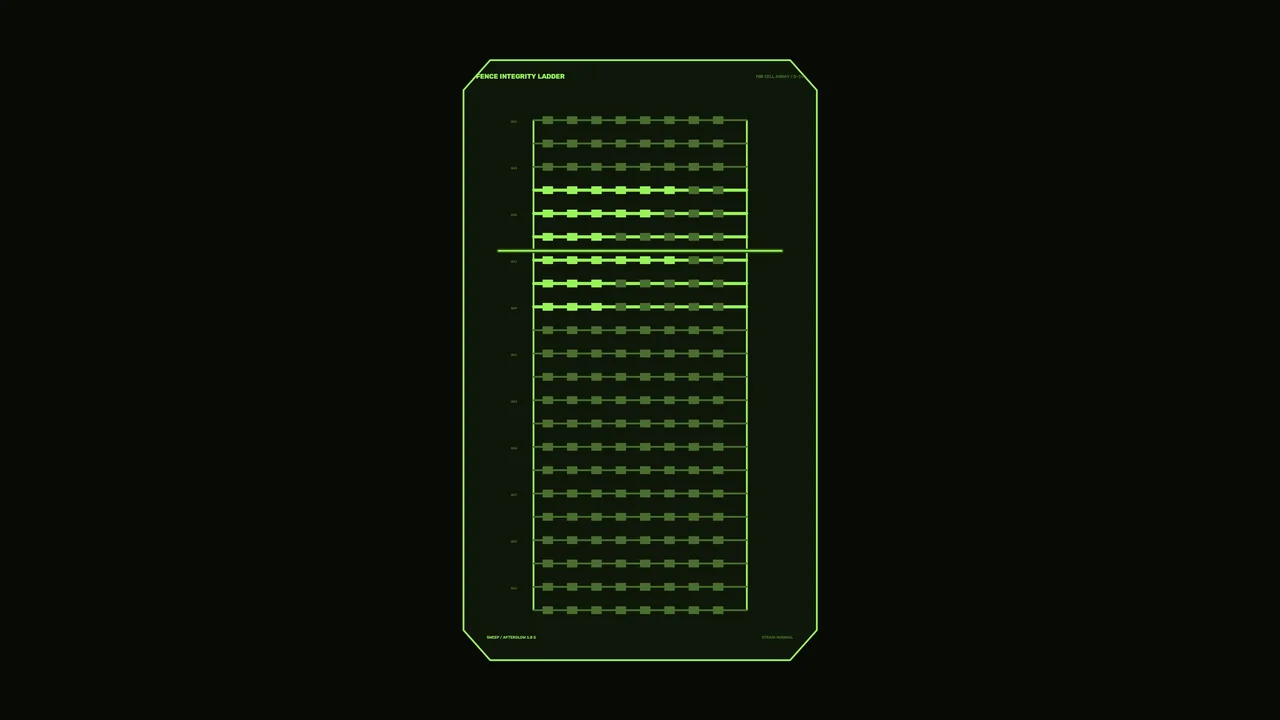 Fence Integrity Ladder HUD 4K Sci-Fi Wallpaper
