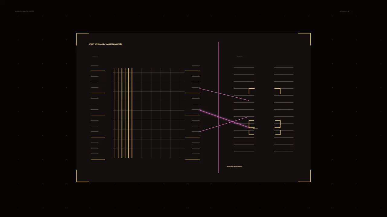 Intent Interlock Target Resolution HUD with Grid Telemetry 4K Wallpaper