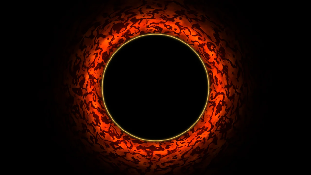 Circular Scanner HUD with Fiery Orange Plasma Ring