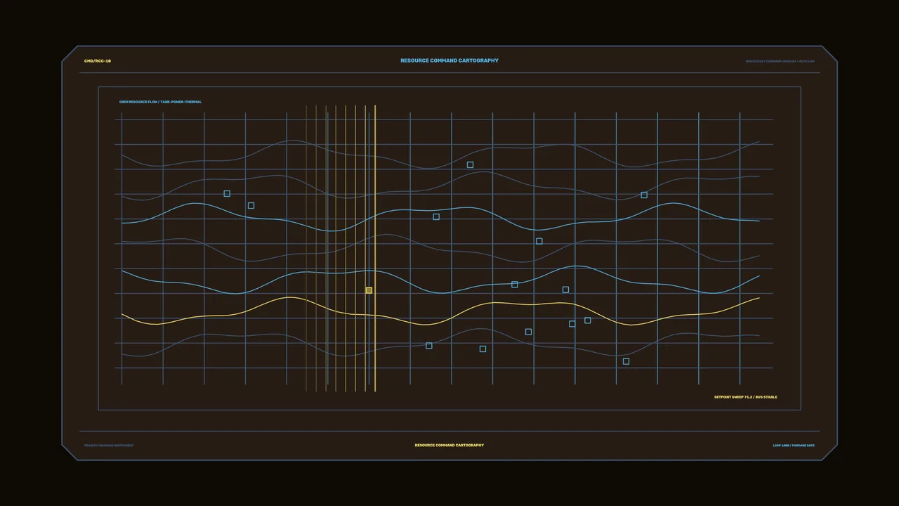 Resource Telemetry Command HUD 4K Wallpaper