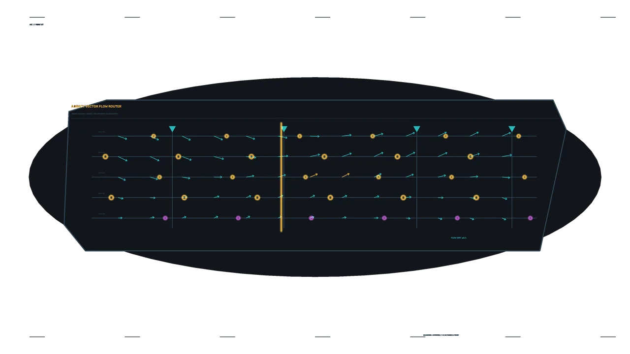 Sci-Fi Vector Flow HUD Dashboard 4K Wallpaper