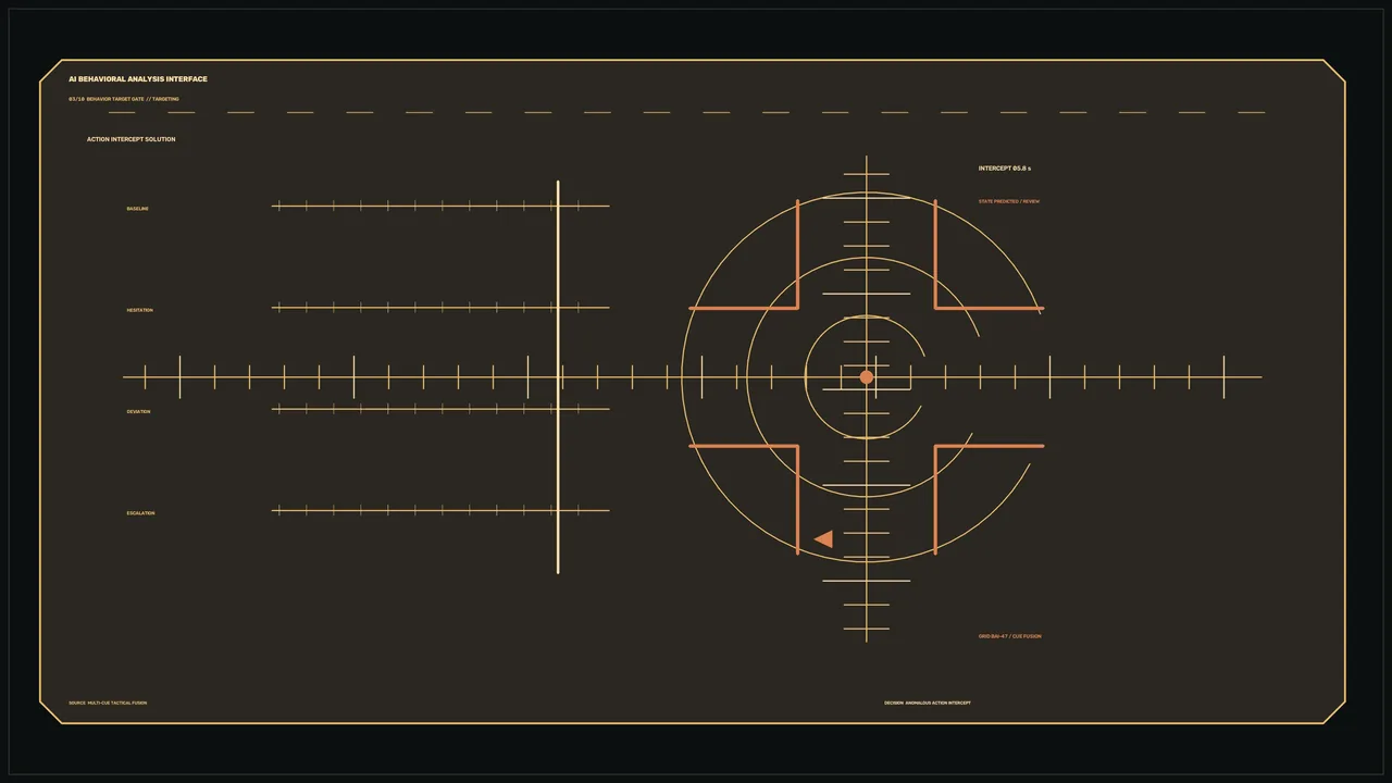 Amber Crosshair Telemetry HUD 4K Sci-Fi Wallpaper