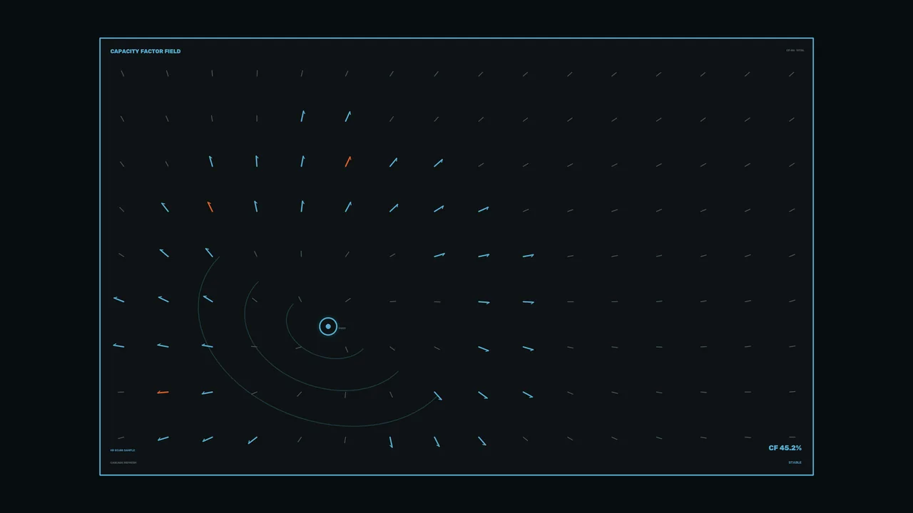 Renewable Capacity Factor Statistics HUD 4K Sci-Fi Wallpaper