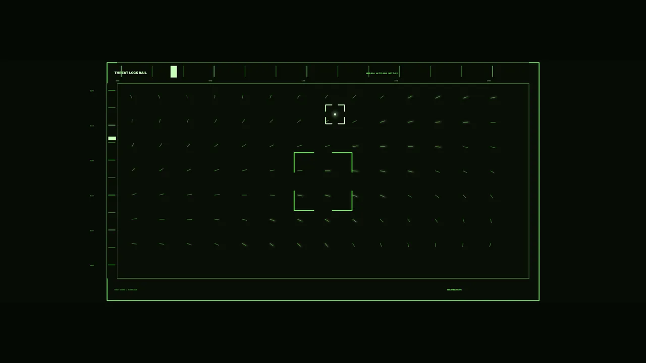 Green Target Lock HUD 4K Sci-Fi Wallpaper
