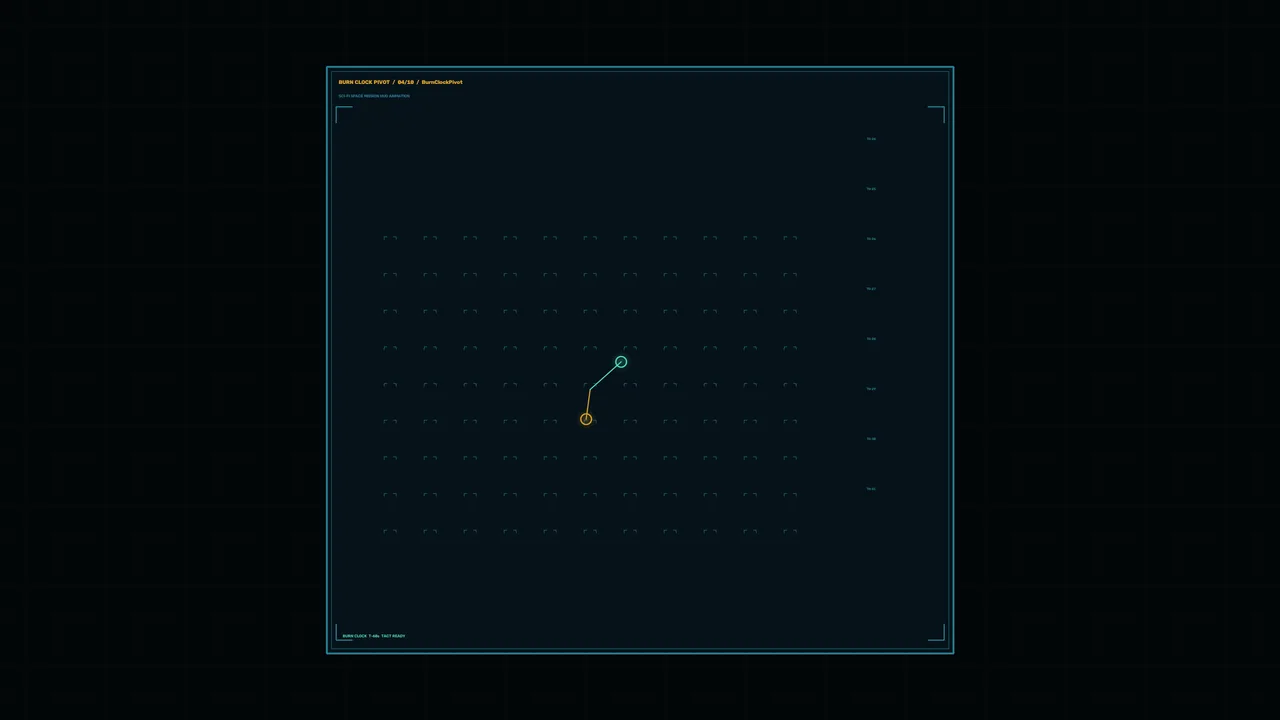 Futuristic Tracking HUD Telemetry Grid with Cyan and Amber Markers