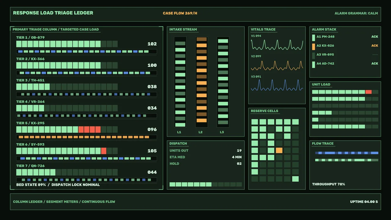 Medical Triage and Dispatch HUD Dashboard 4K Sci-Fi Wallpaper