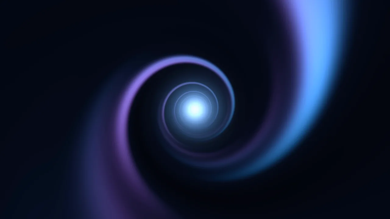 Blue Violet Spiral Light Tunnel 4K Wallpaper
