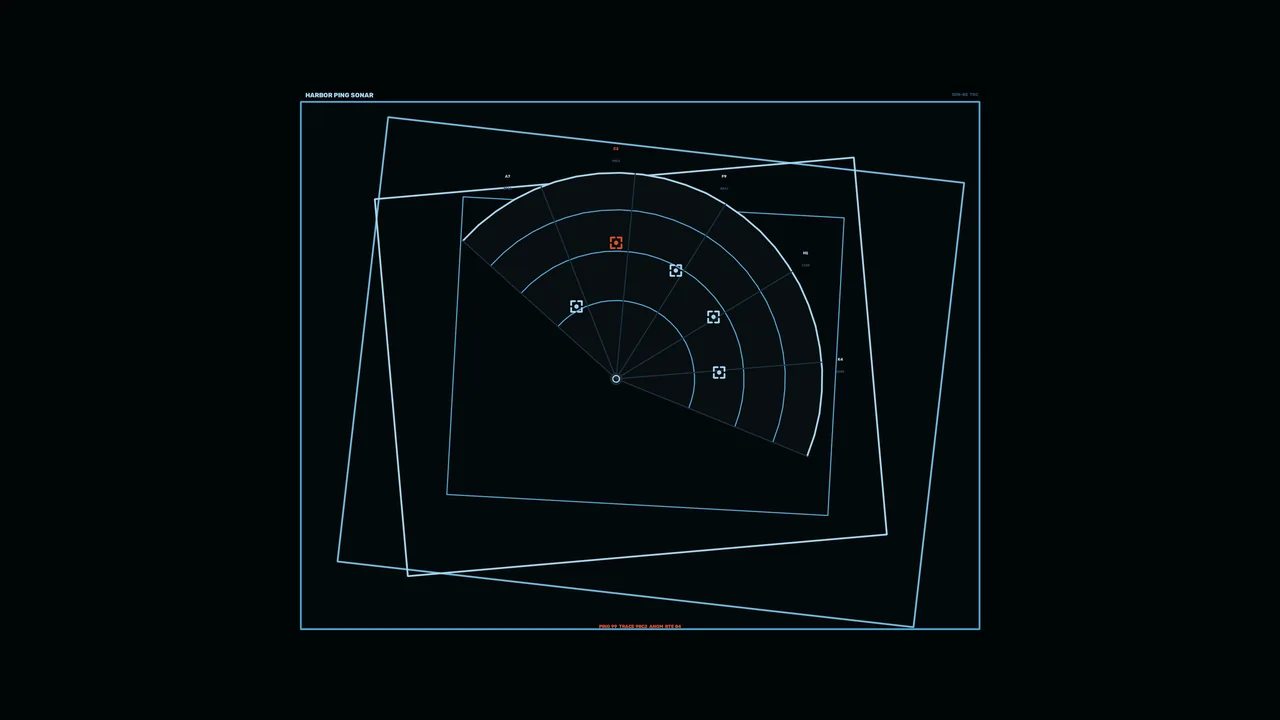 Futuristic Radar Sonar Tracking HUD 4K Wallpaper