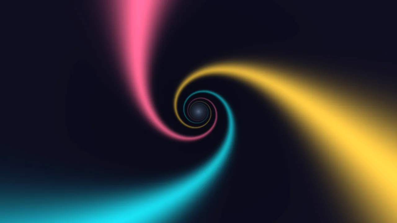 Luminous Neon Spiral Passage 4K Wallpaper