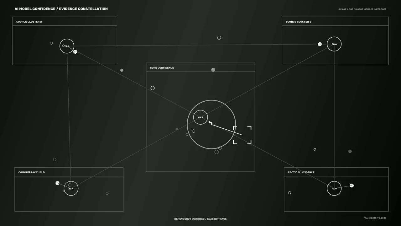 Monochrome Sci-Fi Confidence Diagnostic HUD 4K Wallpaper