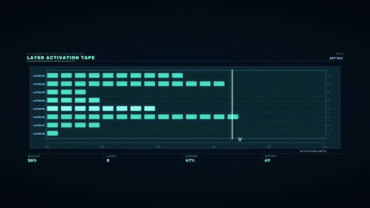 Layer Activation Telemetry HUD 4K Sci-Fi Wallpaper