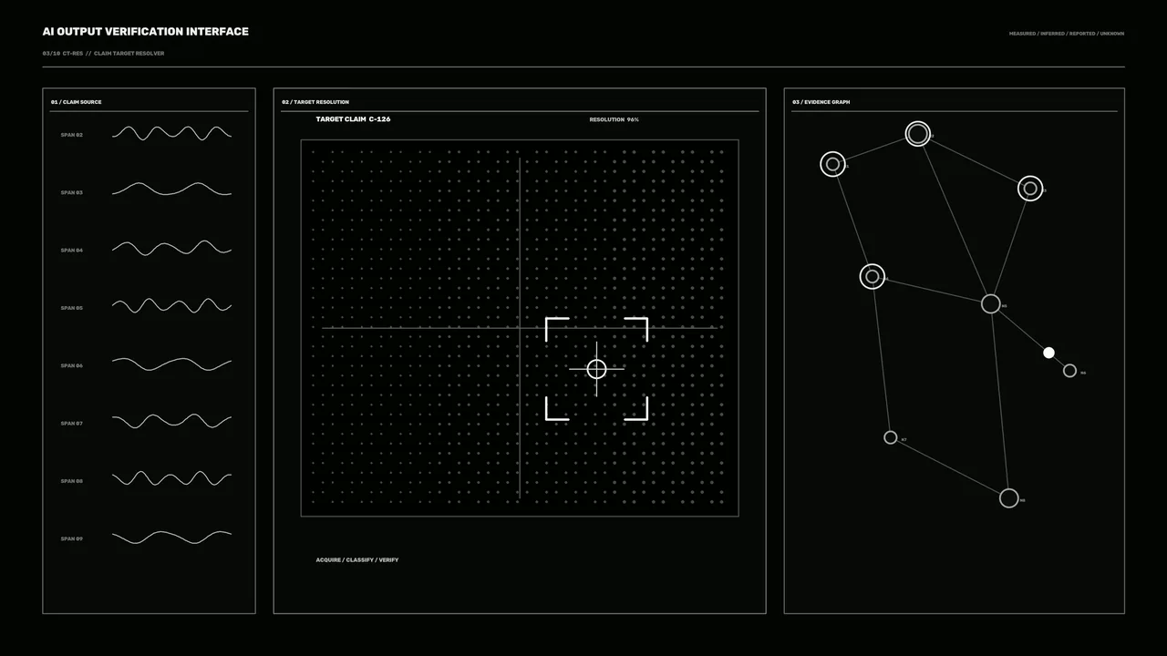 Sci-Fi Verification HUD Dashboard with Target Grid and Evidence Graph 4K