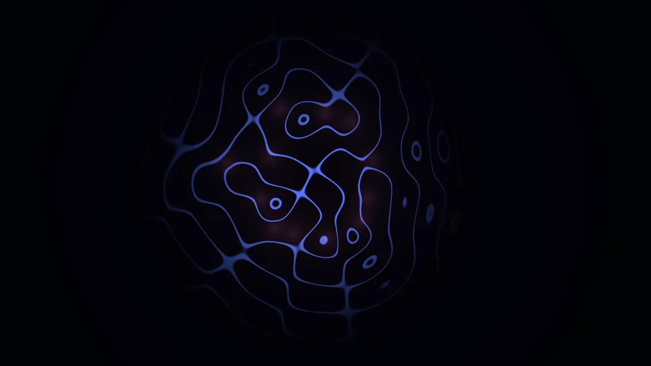 Blue Radial Contour Scanner HUD 4K Wallpaper