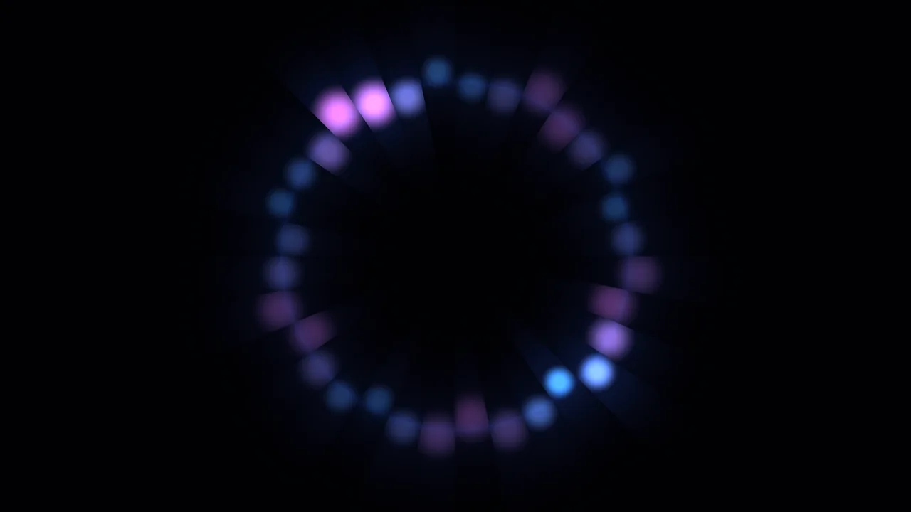 Abstract Blue Violet Segmented Glow Halo 4K Wallpaper