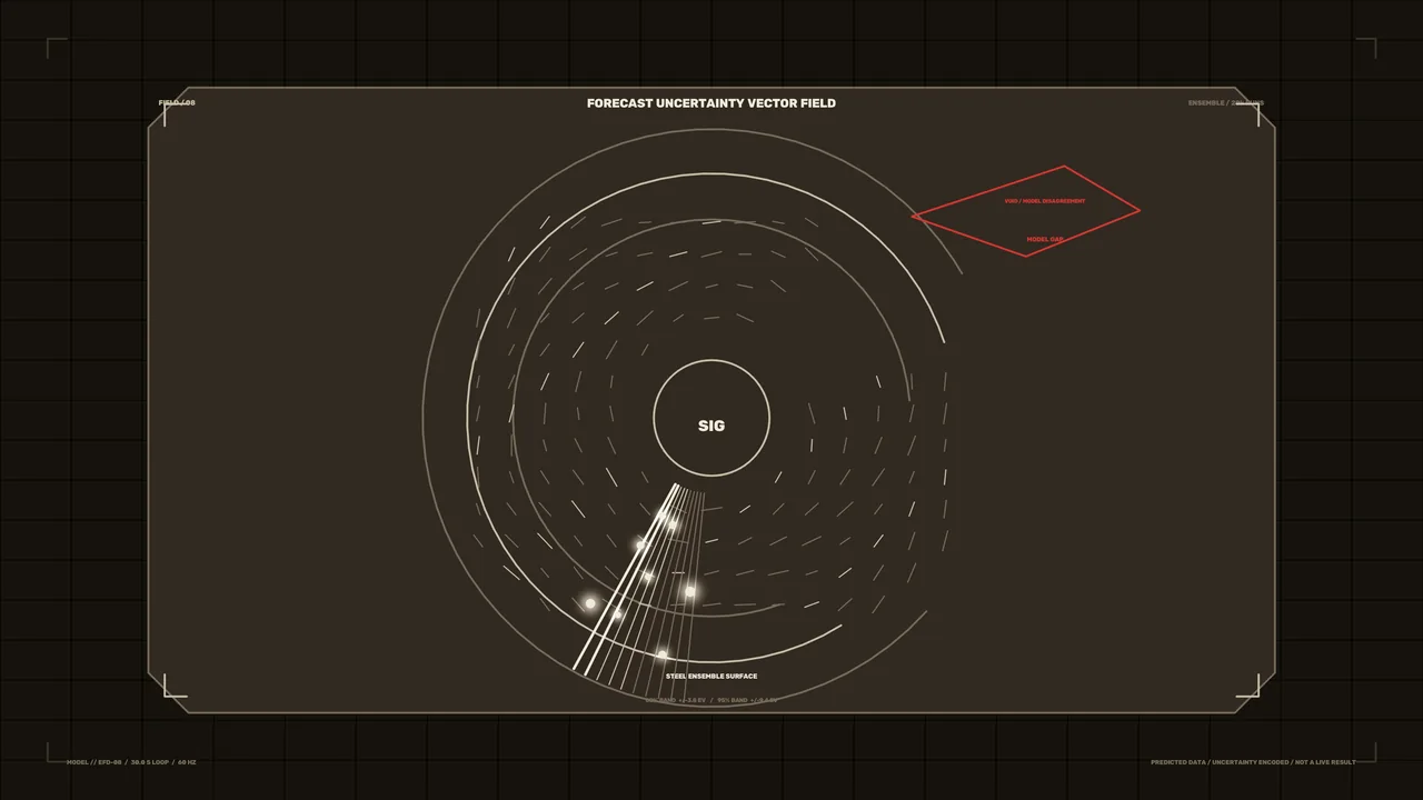 Forecast Uncertainty Vector Field HUD Dashboard Wallpaper