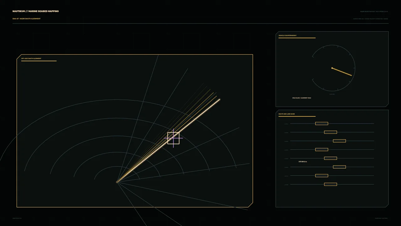 Marine Seabed Mapping Sonar HUD with Telemetry Dashboard