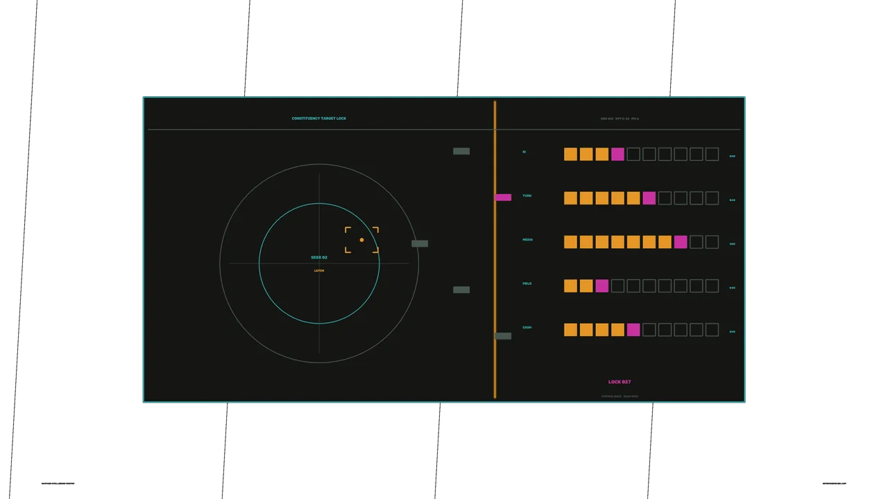 Futuristic Target Lock Telemetry HUD 4K Wallpaper