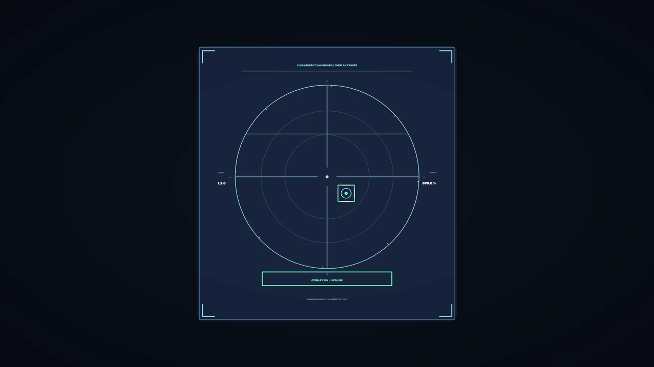 Clean Energy Radar HUD Dashboard Interface 4K Wallpaper