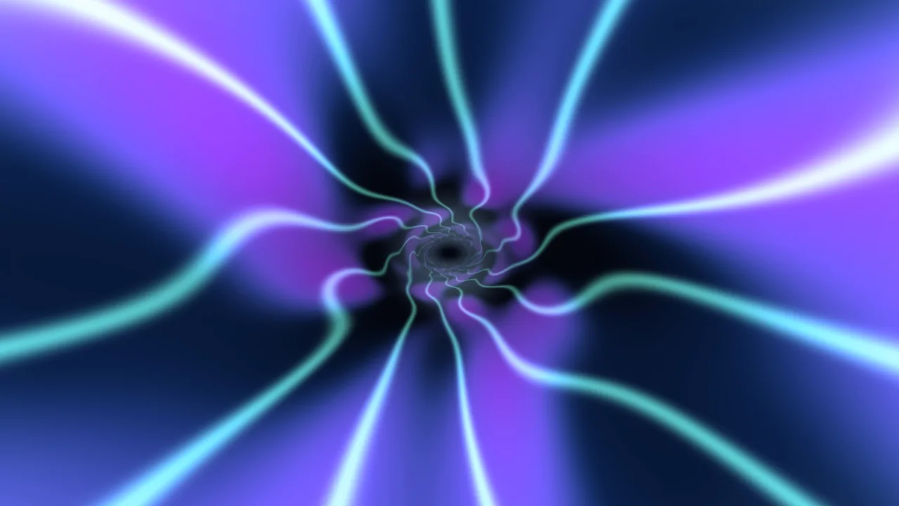 Luminous Purple Blue Vortex Tunnel 4K Wallpaper