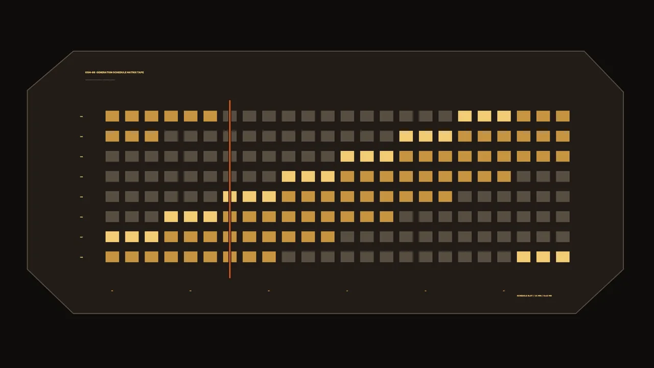 Industrial Schedule Matrix HUD Dashboard 4K Wallpaper
