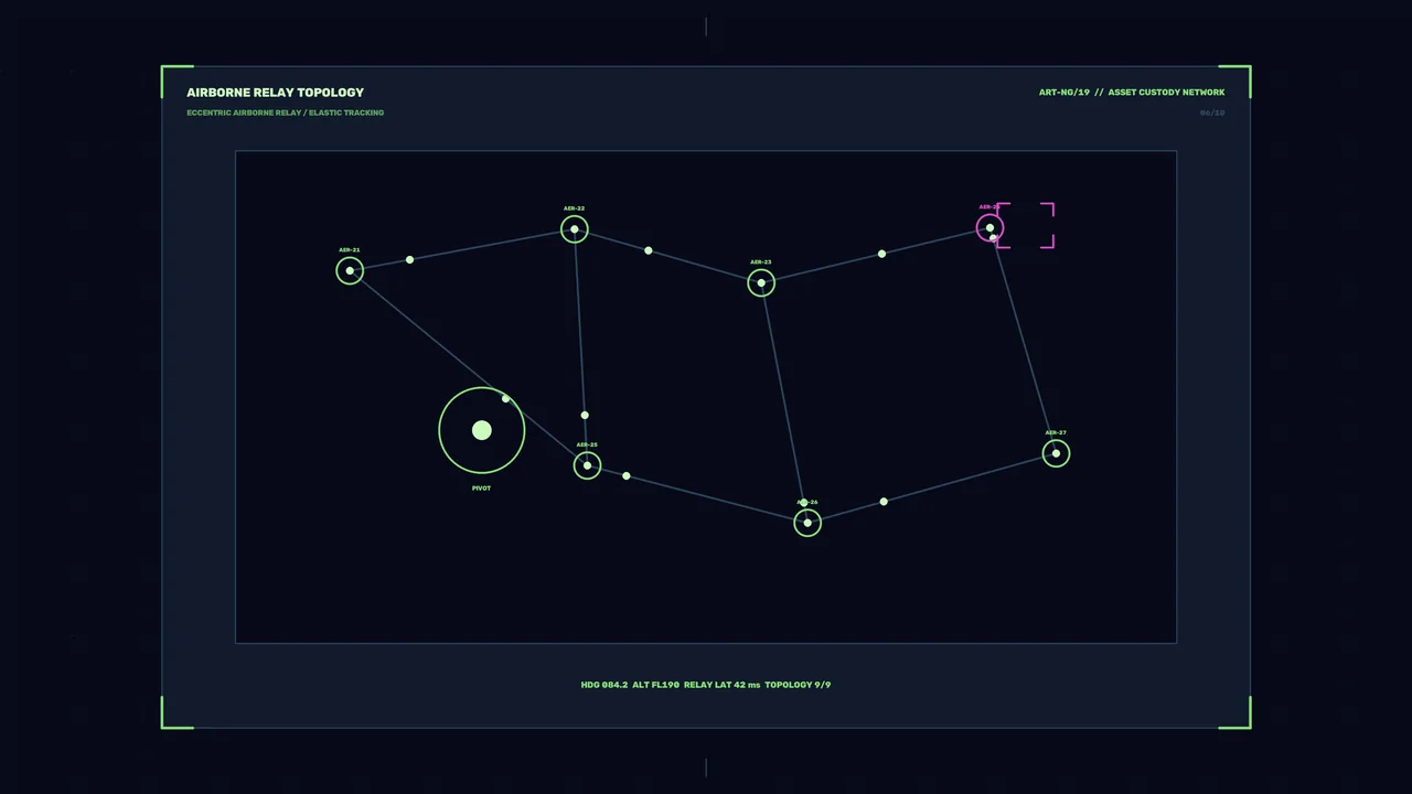 Airborne Relay Topology HUD 4K Wallpaper