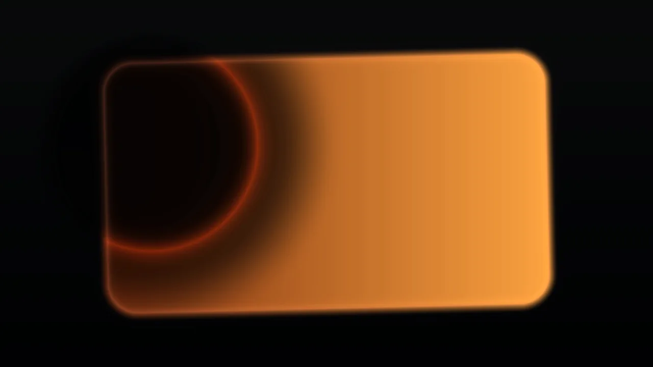 Orange Eclipse Shadow in Glowing Rounded Rectangle 4K Wallpaper