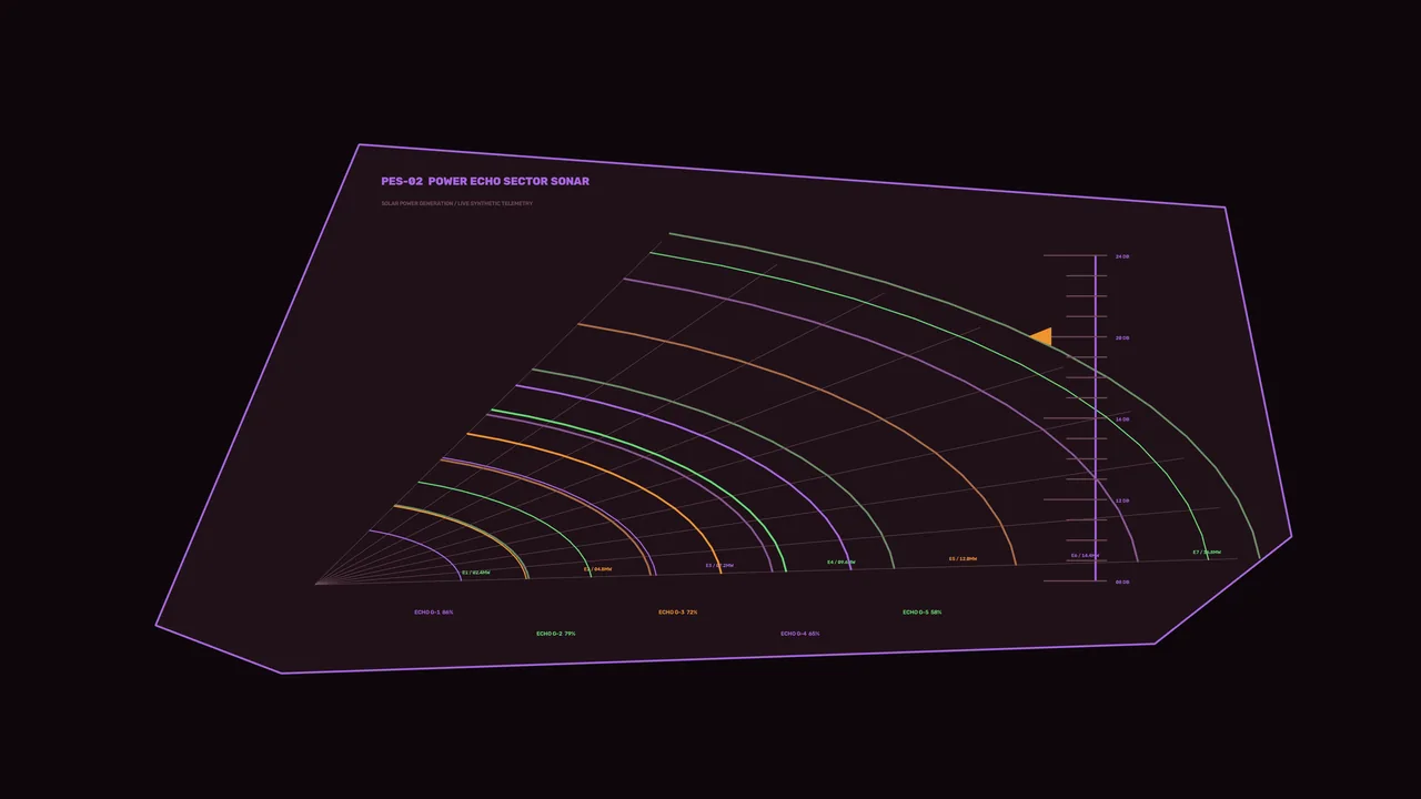 Solar Power Echo Sector Sonar HUD Dashboard 4K Wallpaper
