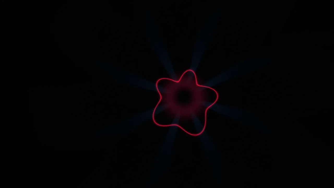 4K Abstract Magenta Ring with Blue Radial Light