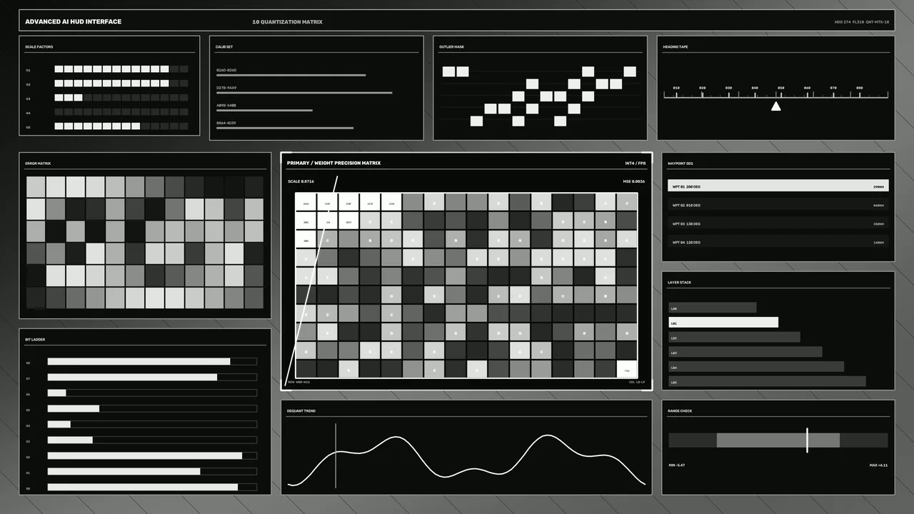 Monochrome Sci-Fi HUD Telemetry Dashboard 4K Wallpaper