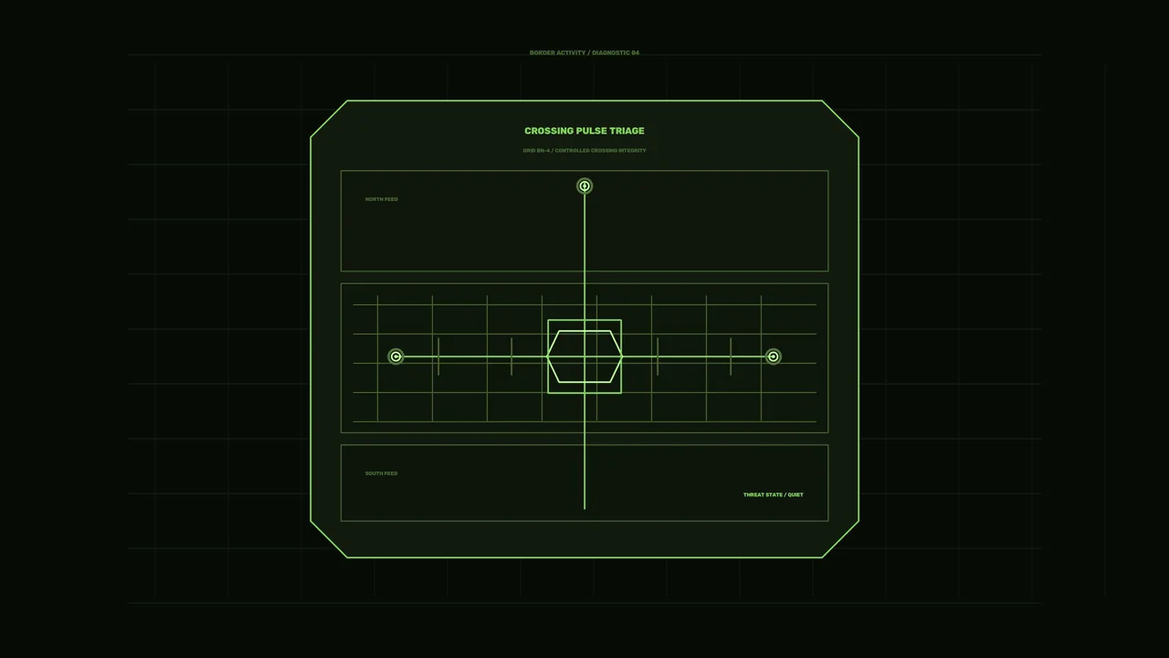 Border Activity Diagnostic Panel HUD 4K Wallpaper