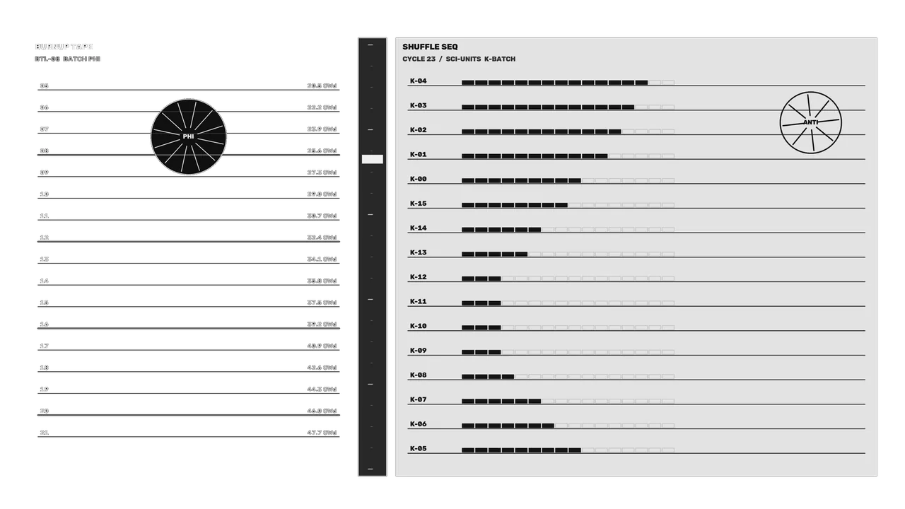 Nuclear Burnup Monitoring HUD with Shuffle Sequence Bars