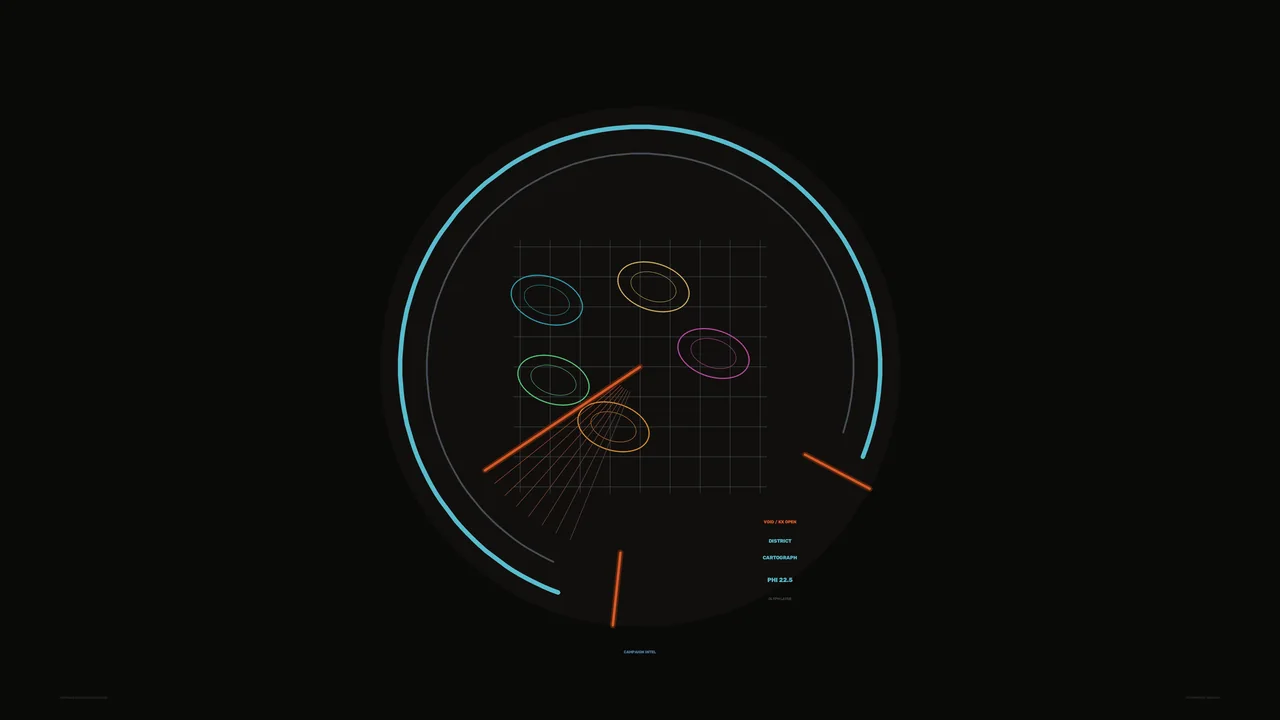 Circular Cyan Telemetry Scanner HUD Interface 4K Wallpaper