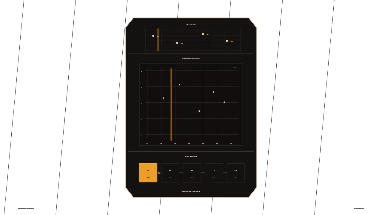 Industrial Asset Radar Dashboard HUD 4K Wallpaper