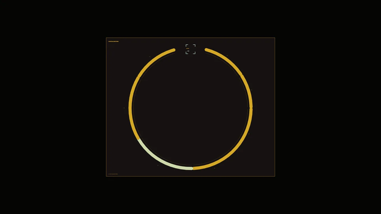 Circular Load Gauge HUD Dashboard 4K Wallpaper